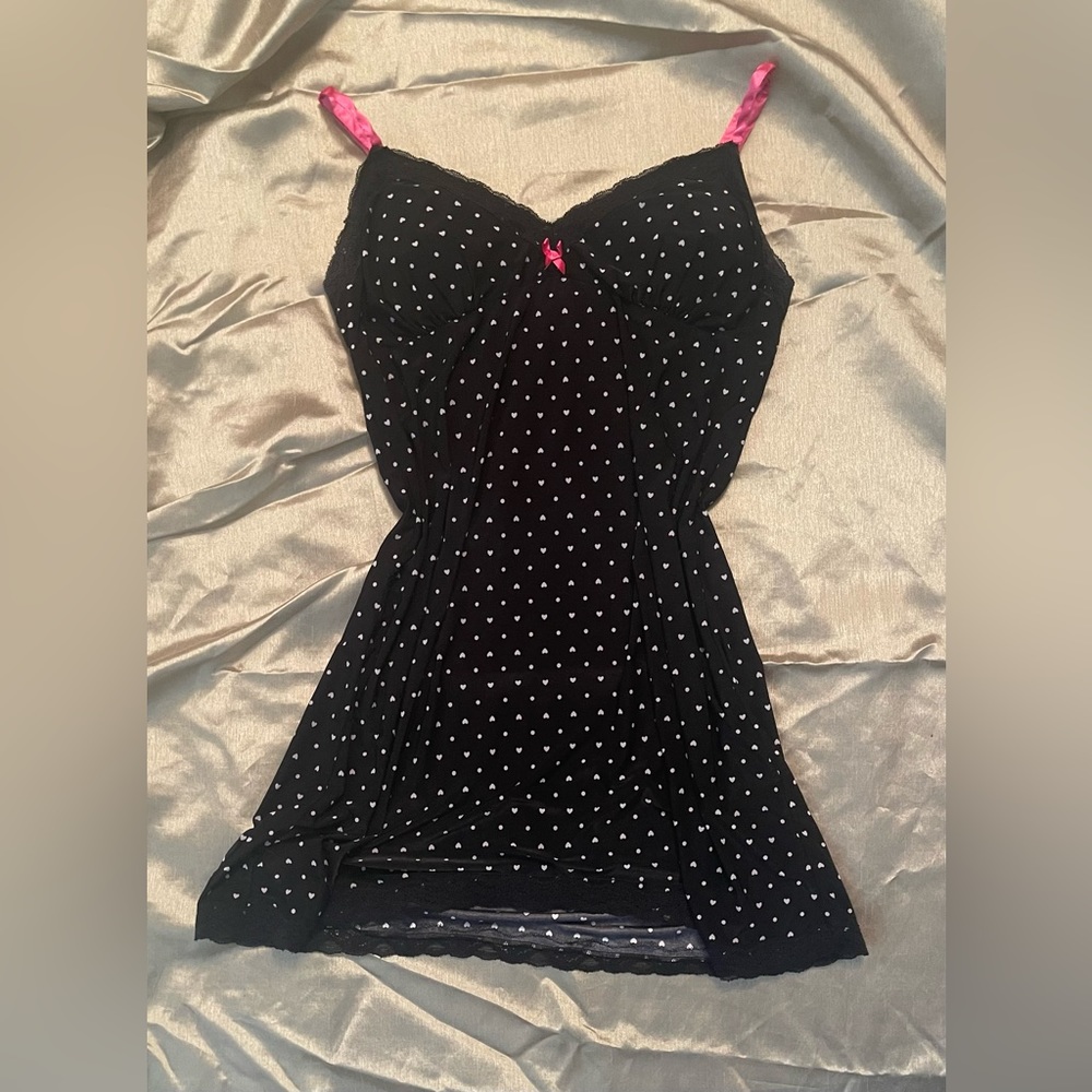 Polka dot slip dress
